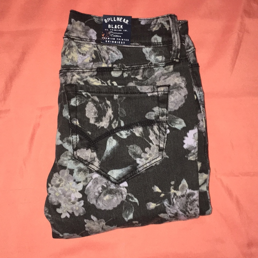 Floral Print skinny jeans